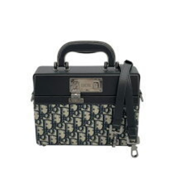 Christian Dior LockOblique Jacquard Leather Shoulder Bag - Picture 1 of 7